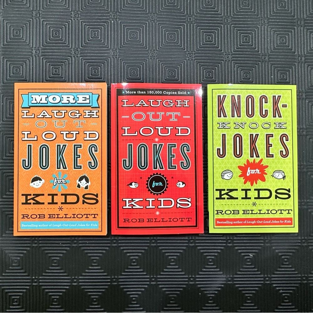 Set of 3 Laugh Out Loud Joke Books for Kids by Rob Elliott